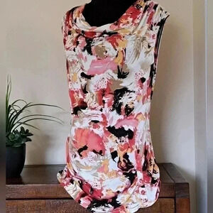 ❤️ Reitmans Abstract Print Top Medium Colourful